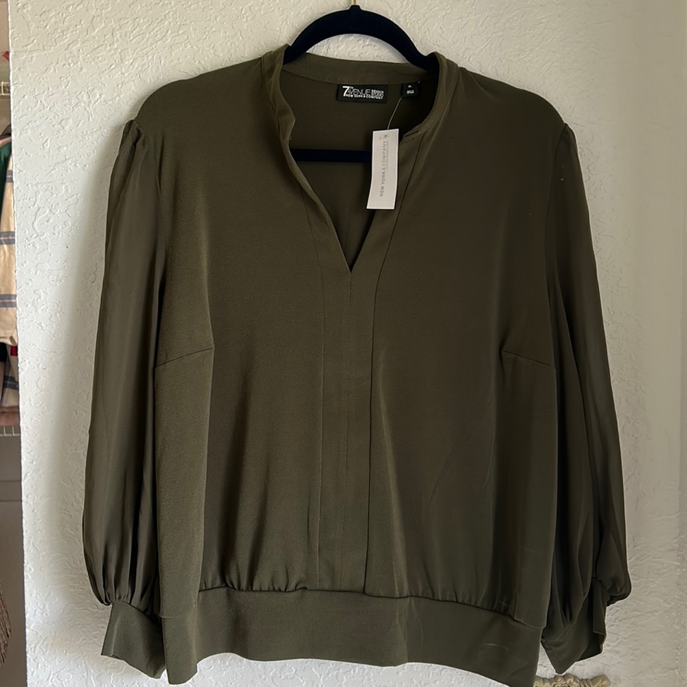 Olive green blouse, brand new